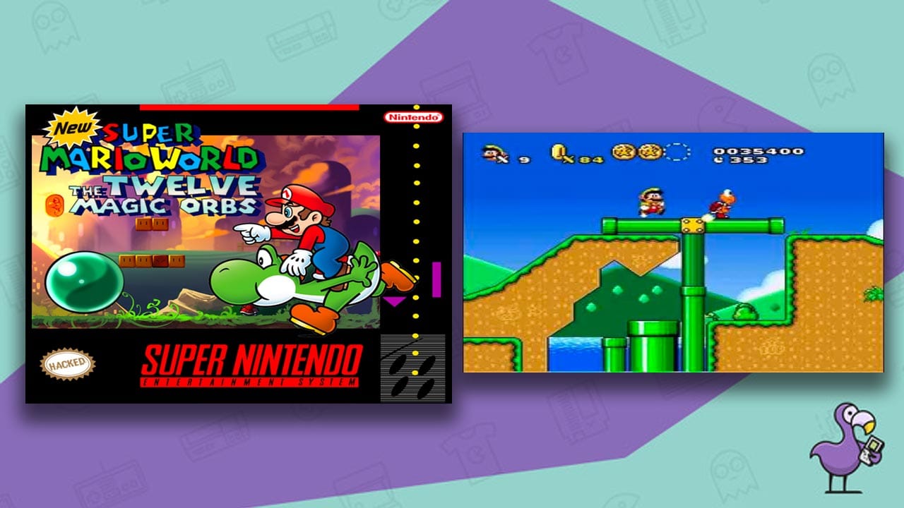 New Super Mario World: The Twelve Magic Orbs game case & Gameplay