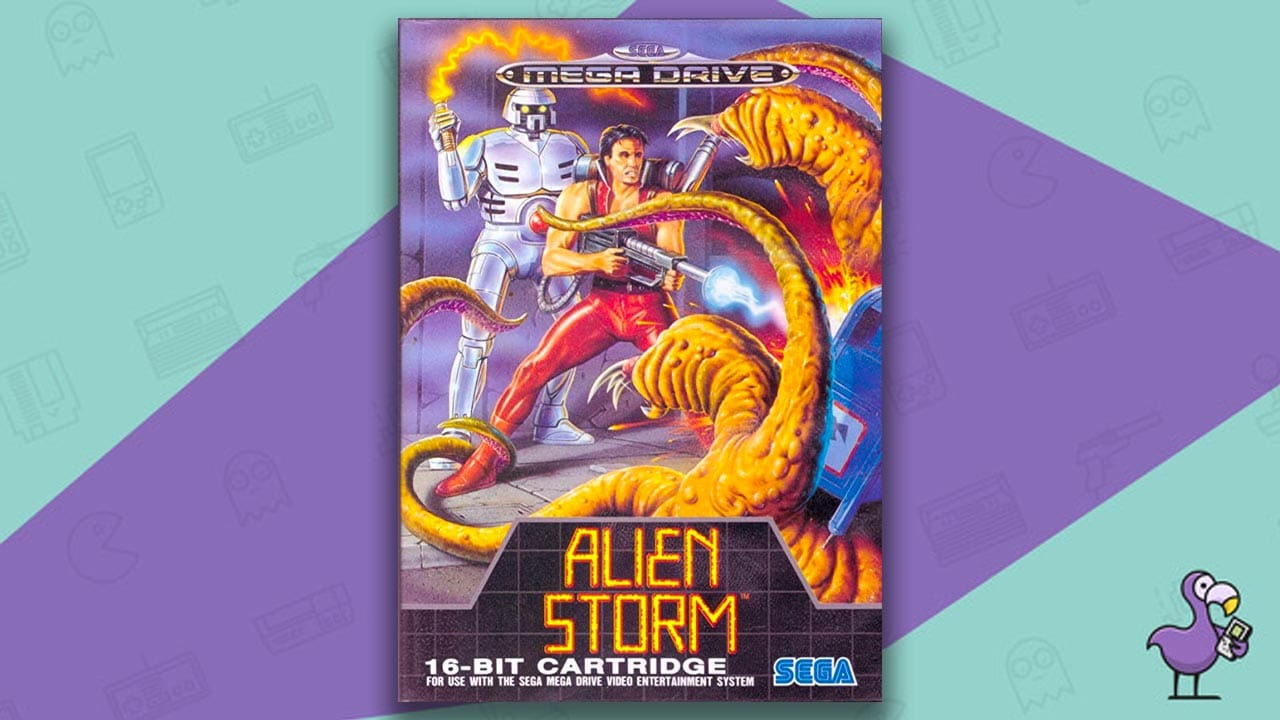 Alien Storm game case cover art Mega Drive