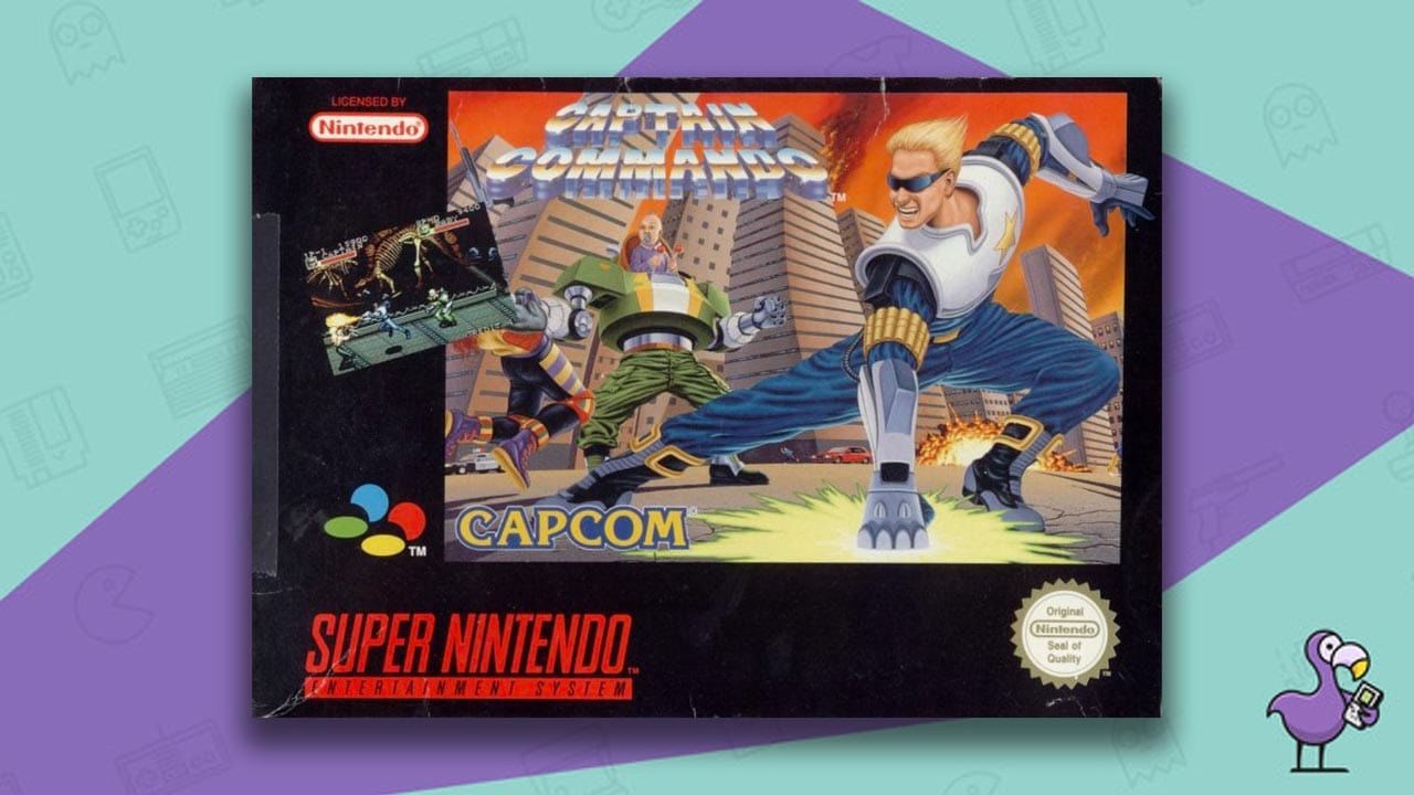 Captain Commando game case cover art SNES