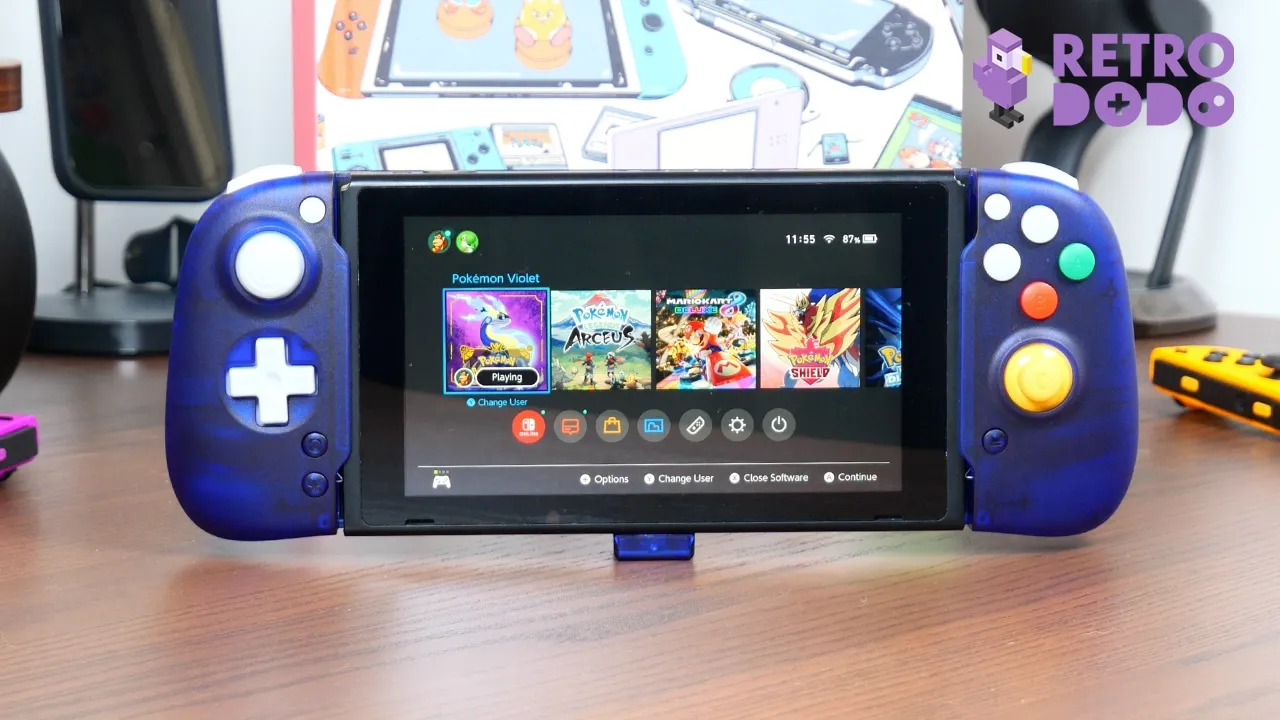 retroflag gamecube nintendo switch front