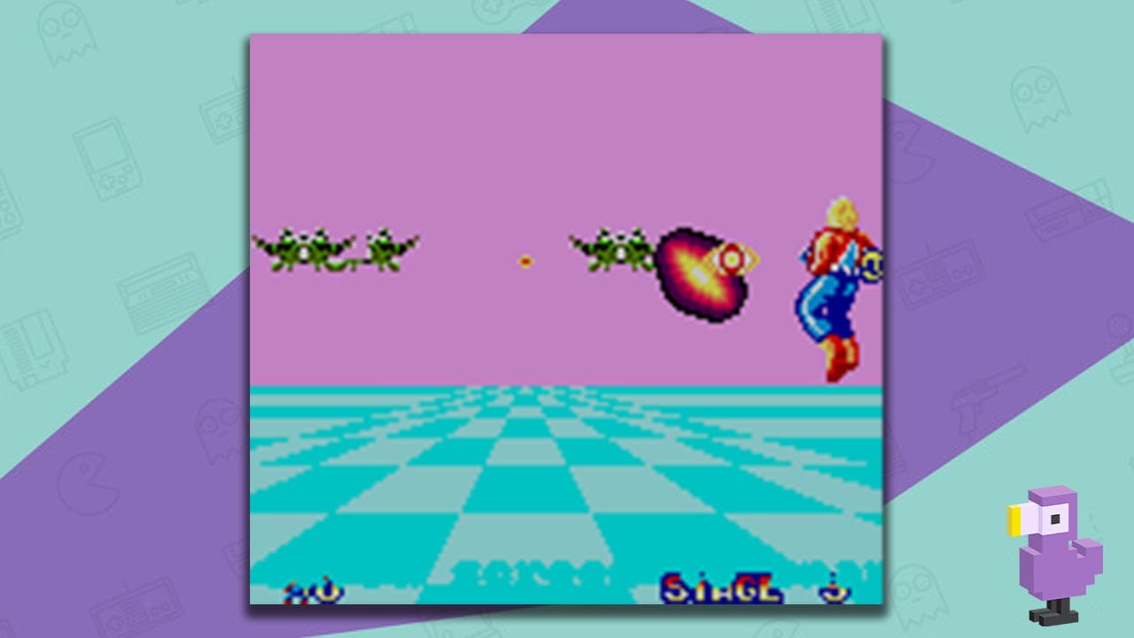 Space Harrier game gear gameplay