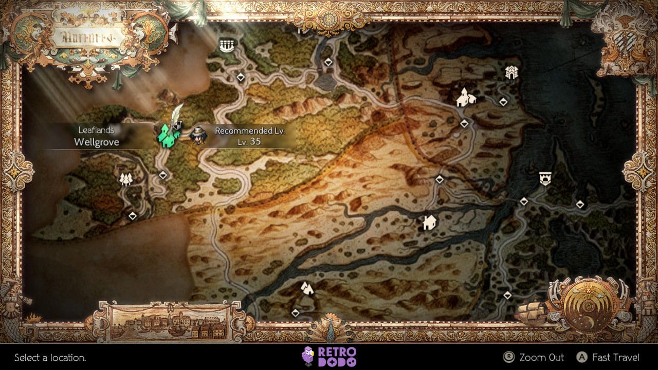 secondary job locations in Octopath Traveler II - Dancer