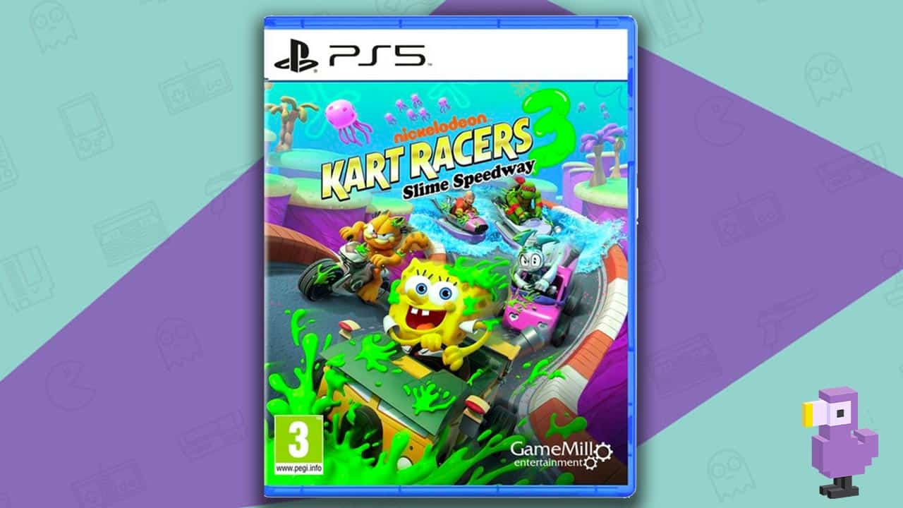 games like Mario Kart on PS4 PS5 - Nickelodeon Kart Racers game case cover art PS5