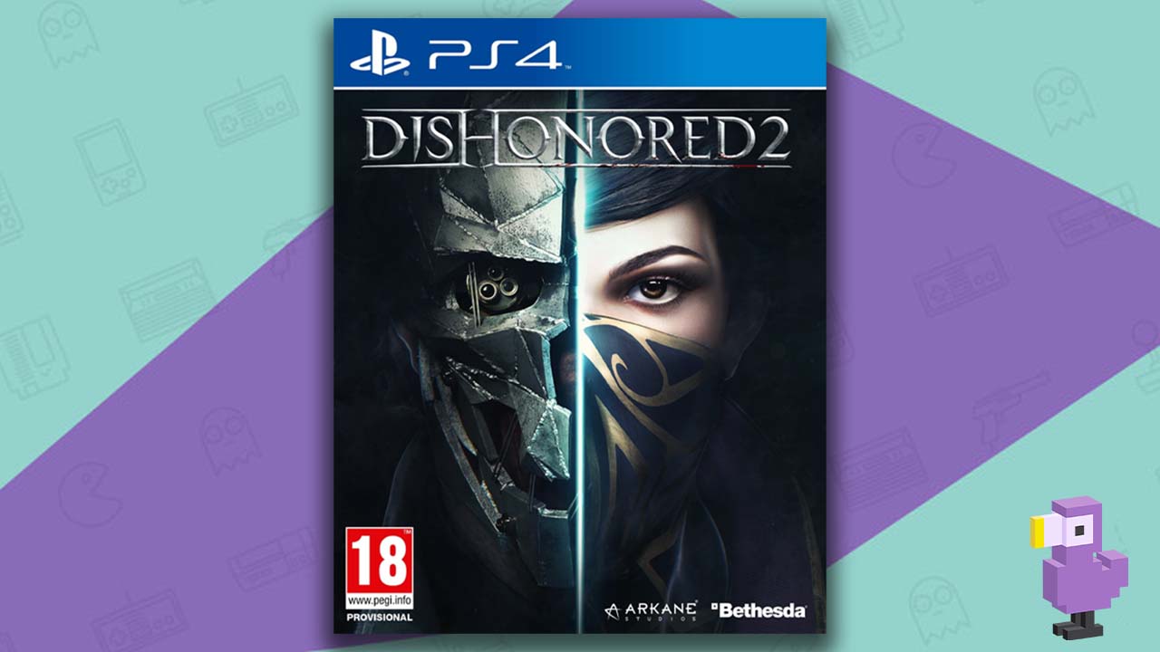 Dishonored 2 game box for PS4