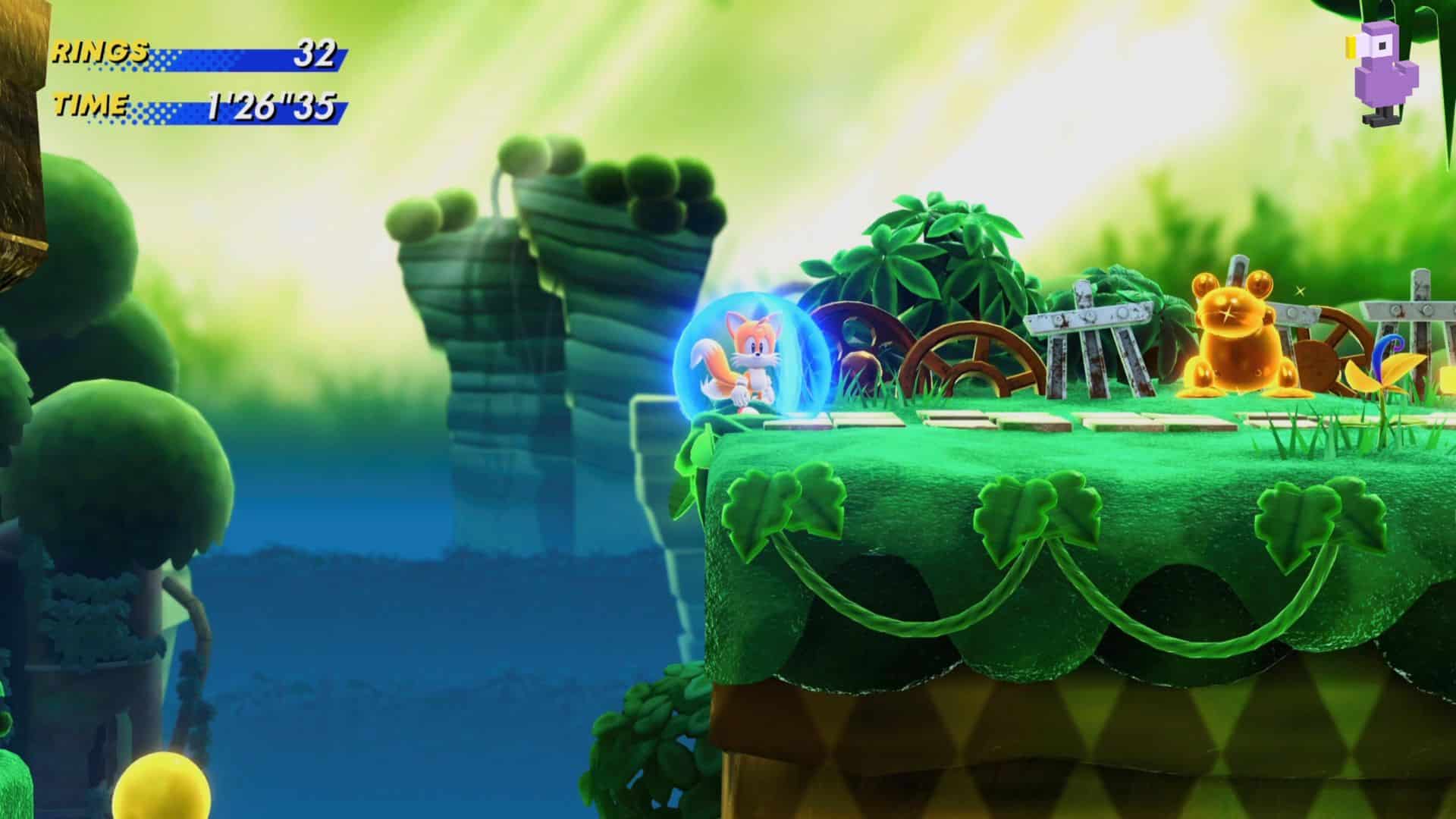 SONIC SUPERSTAR GOLD ENEMY FROG ON A GRASSY PLATFORM - how to find all Gold Enemies in Sonic Superstars