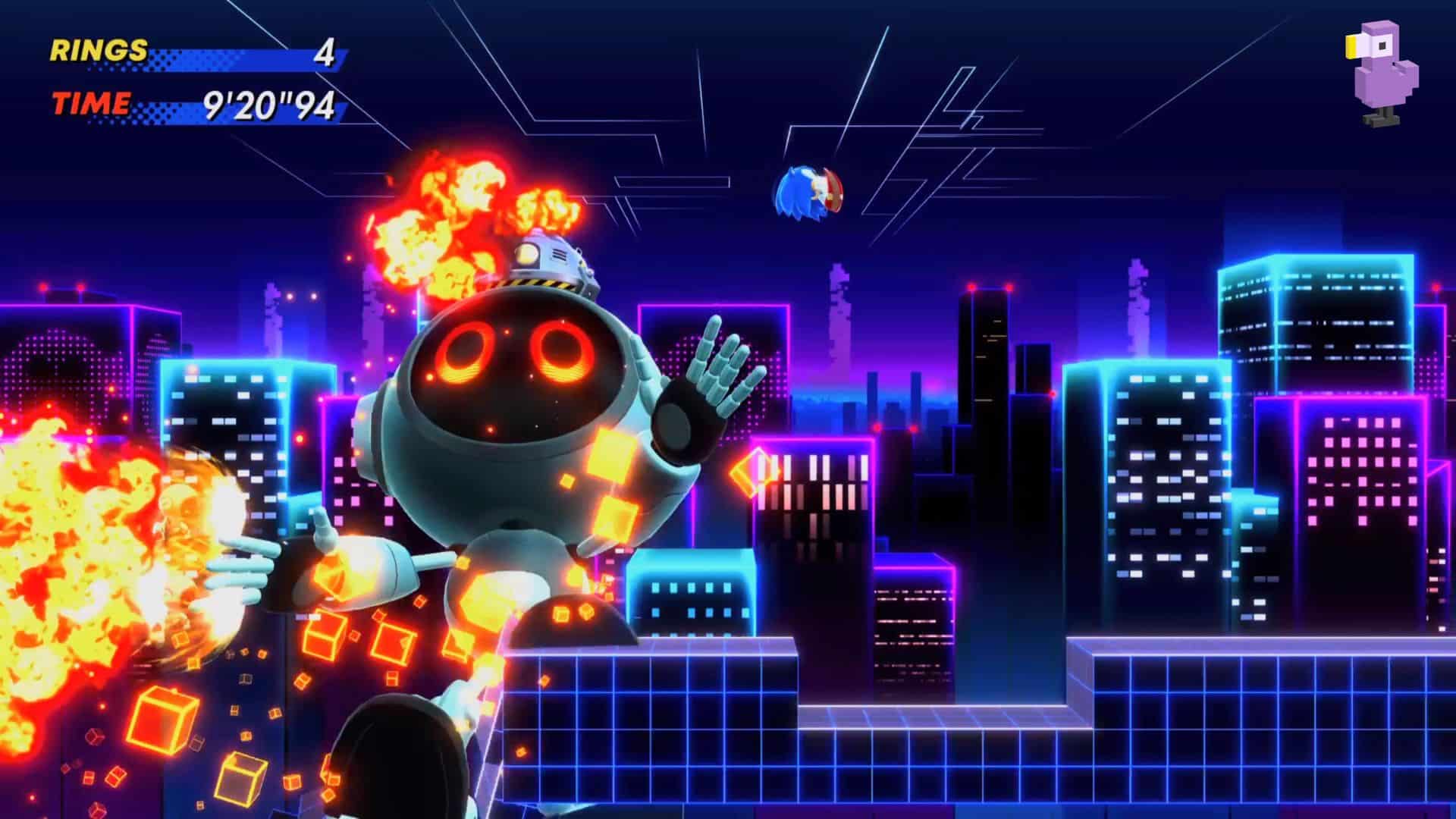 SONIC BLOWS UP A ROBOT