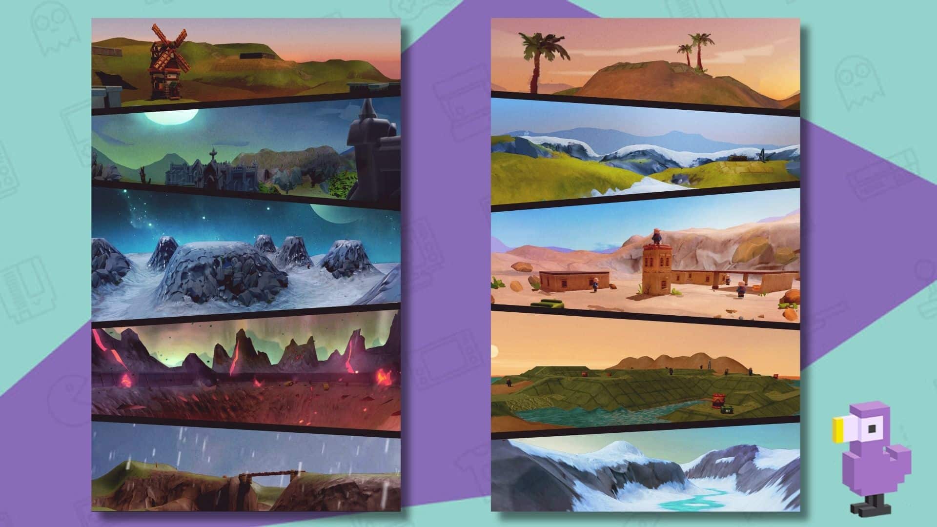 KEYART SHOWING MULTIPLE SHOTS OF DIFFERENT MAPS