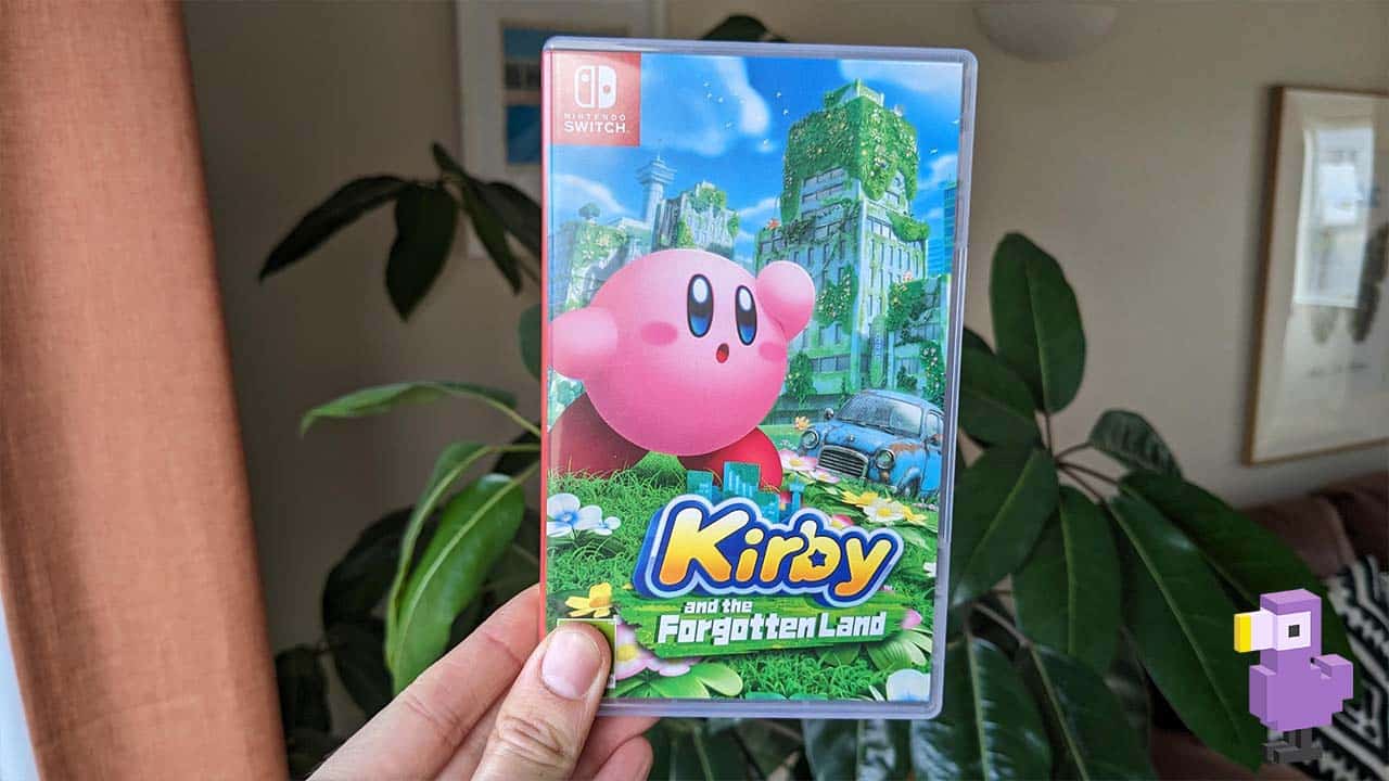 Nintendo Switch game box for Kirby & The Forgotten Land