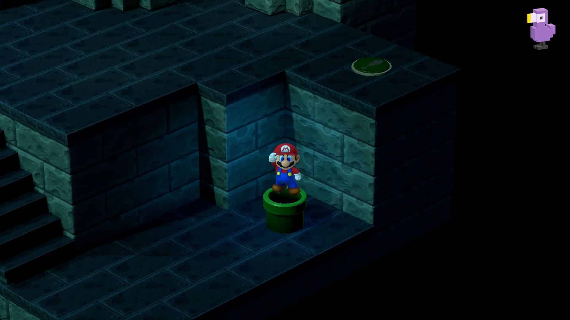 Super Mario RPG - Mario on a pipe