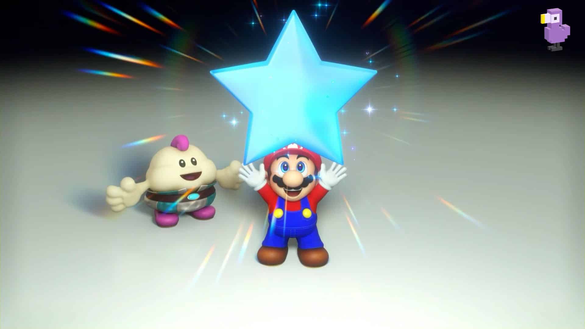 Super Mario RPG - Mario holding a blue star