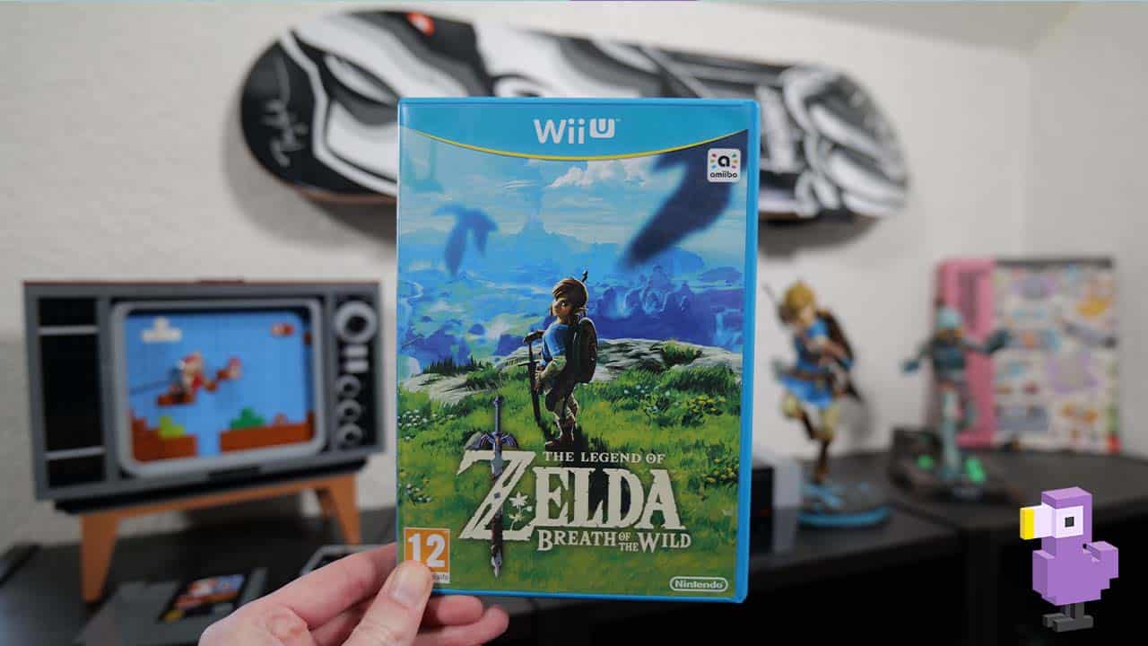 Rob holding his copy of Breath of the Wild for the Wii U