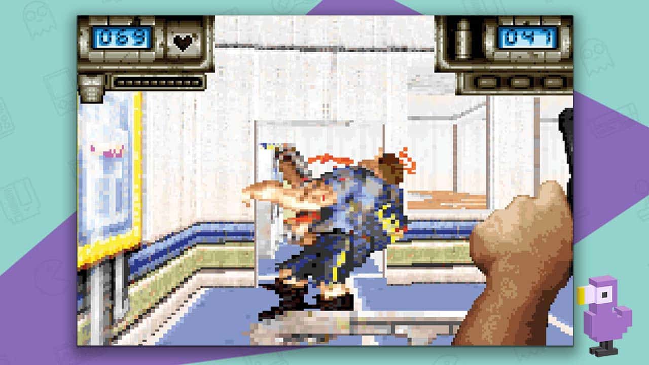 Duke Nukem's Fist holding a gun in Duke Nukem advance