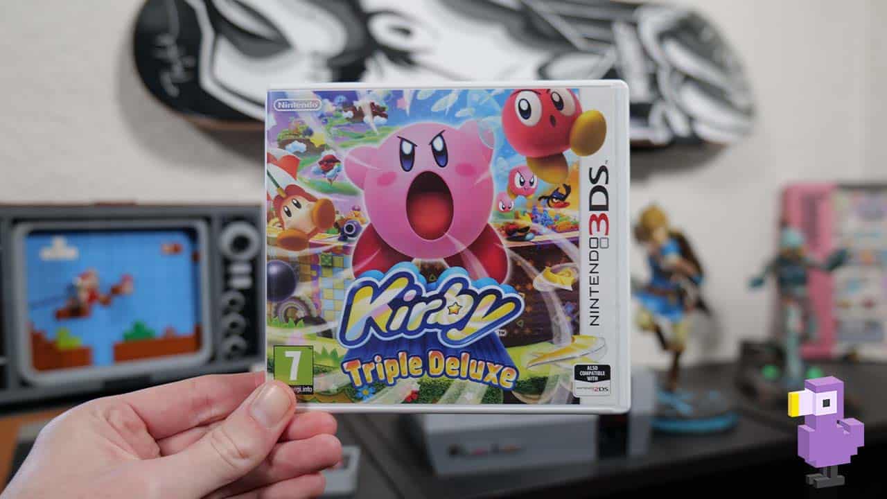 Kirby triple Deluxe game case cover art