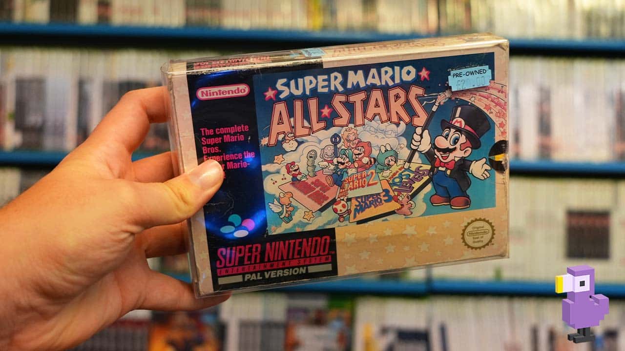 Super Mario All-Stars game box for the SNES