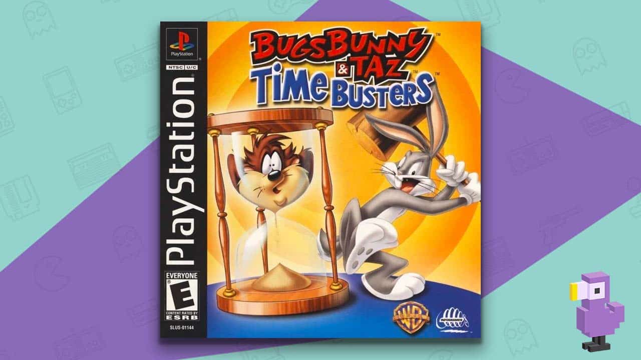 Bugs Bunny & Taz: Time Busters game box for the PS1