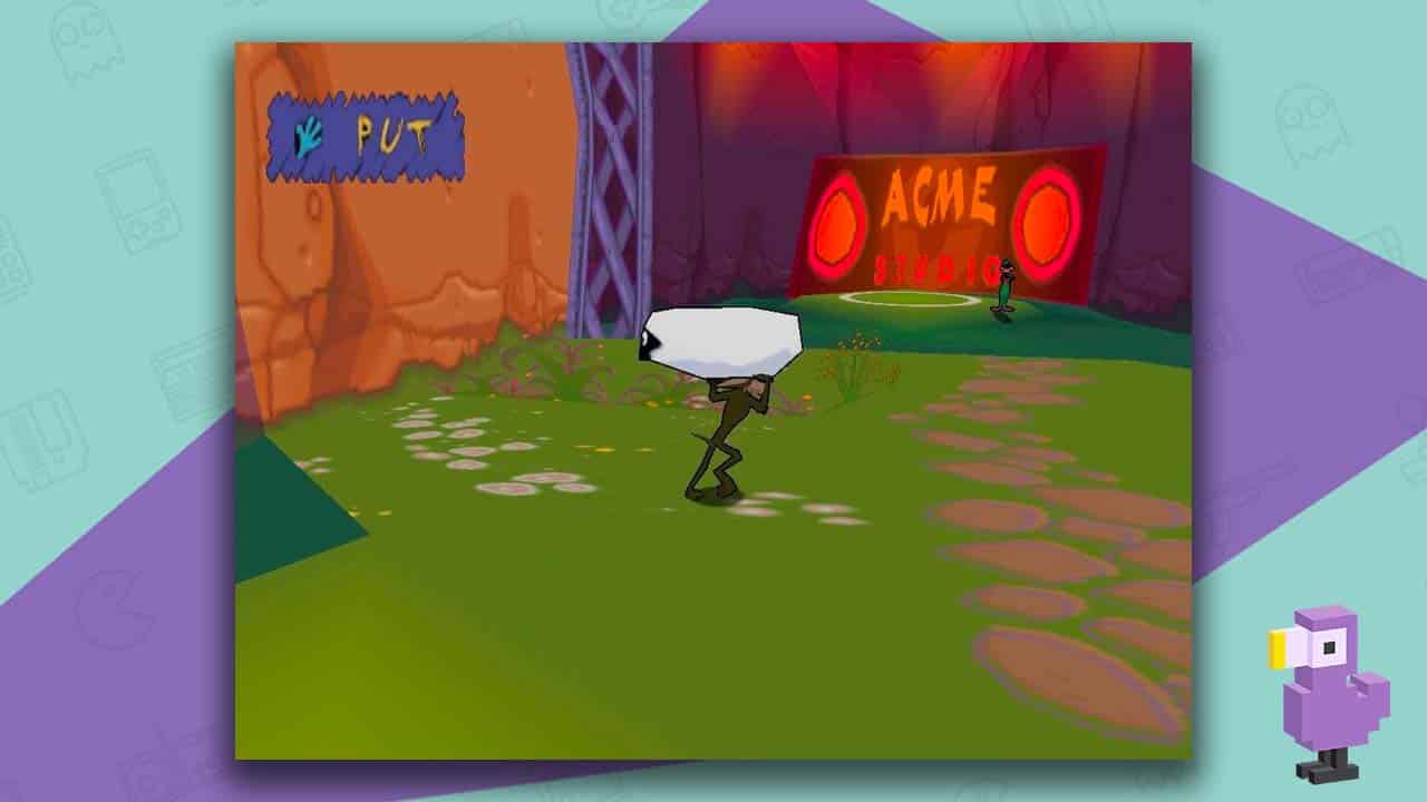 Ralph Wolf carrying a sheep - Looney Tunes: Sheep Raider gameplay