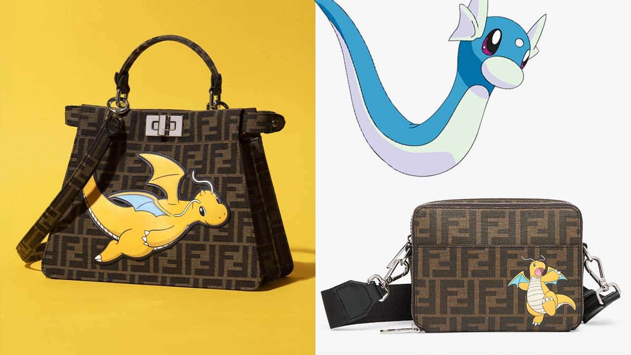 pokèmon fendi collaboration - dragonite bags for men and women