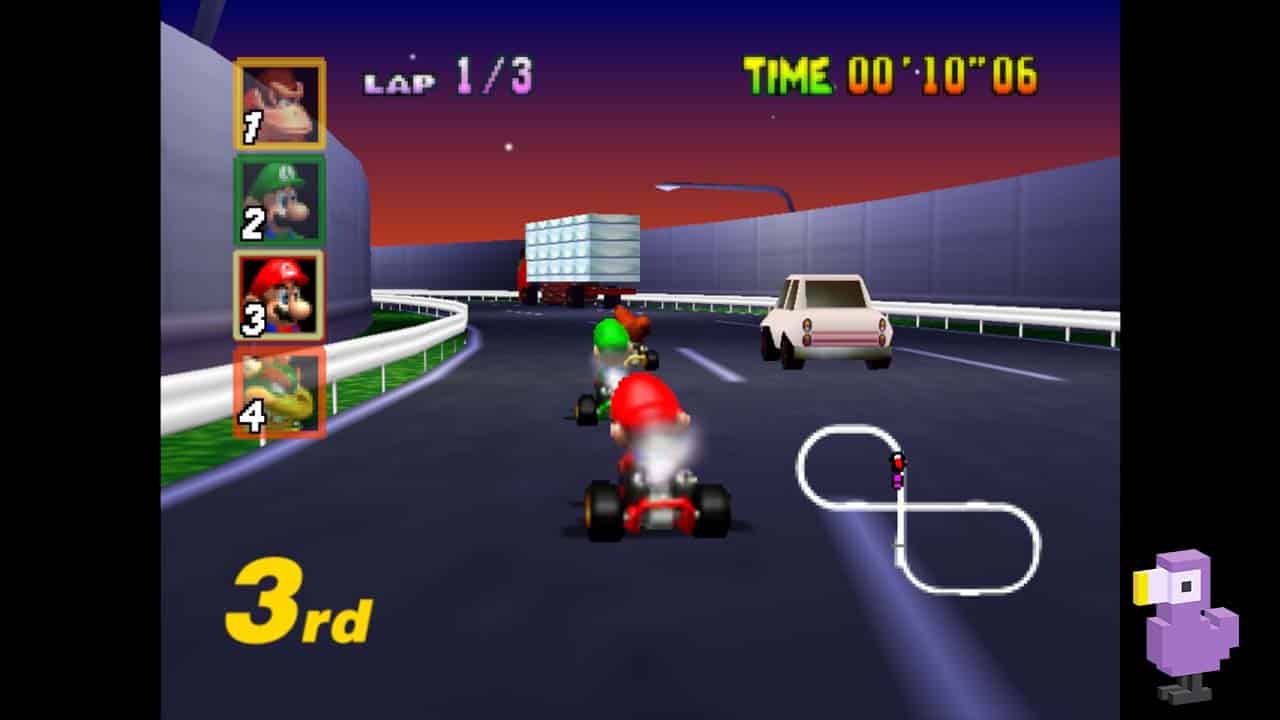 Mario Kart 64 gameplay