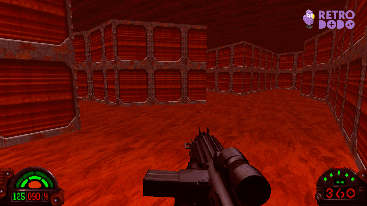 Star Wars: Dark Forces Remastered Gun pointing towards red wall