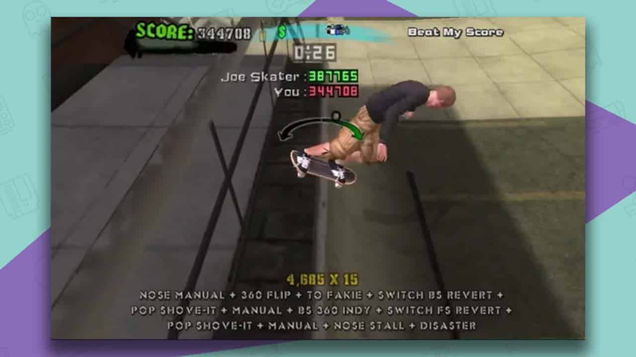 Tony Hawk's American Wasteland gameplay - balancing on a vert