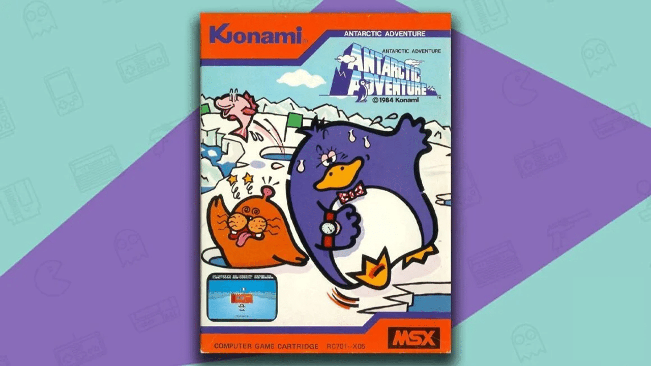 Antarctic Adventure game case for the MSX