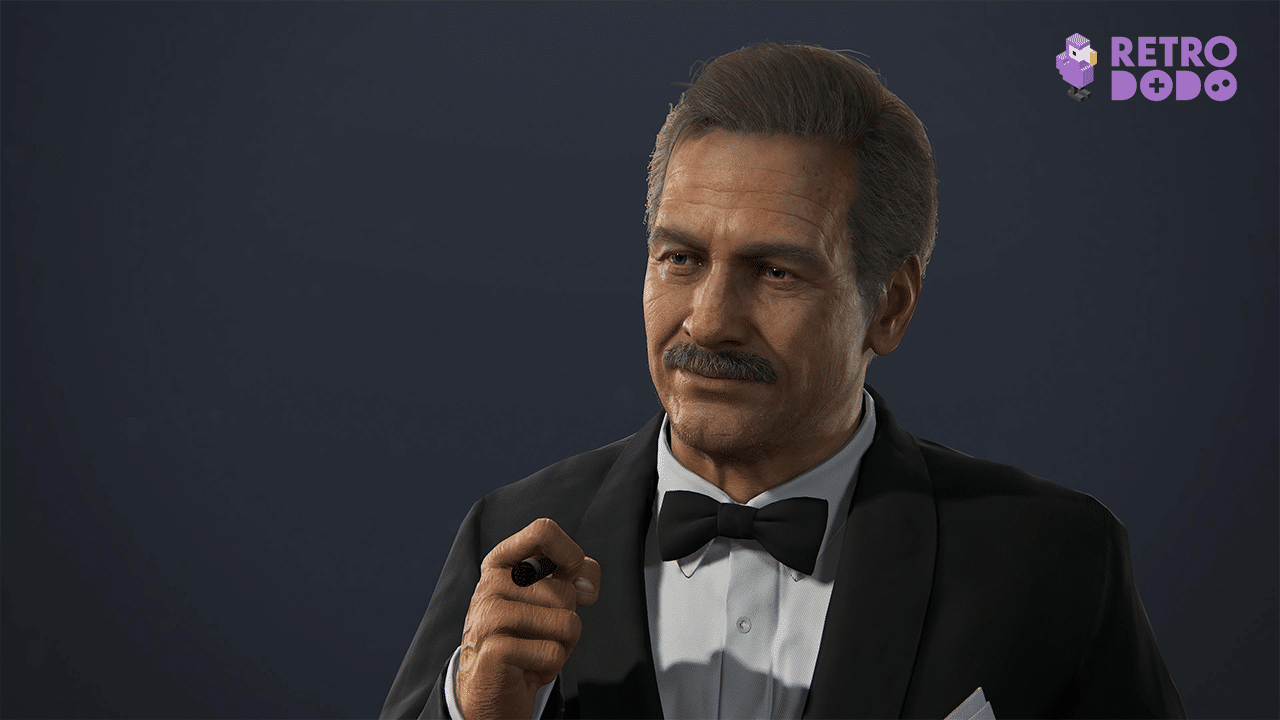 Victory 'Sully' Sullivan from Uncharted 4 with his trademark cigar.