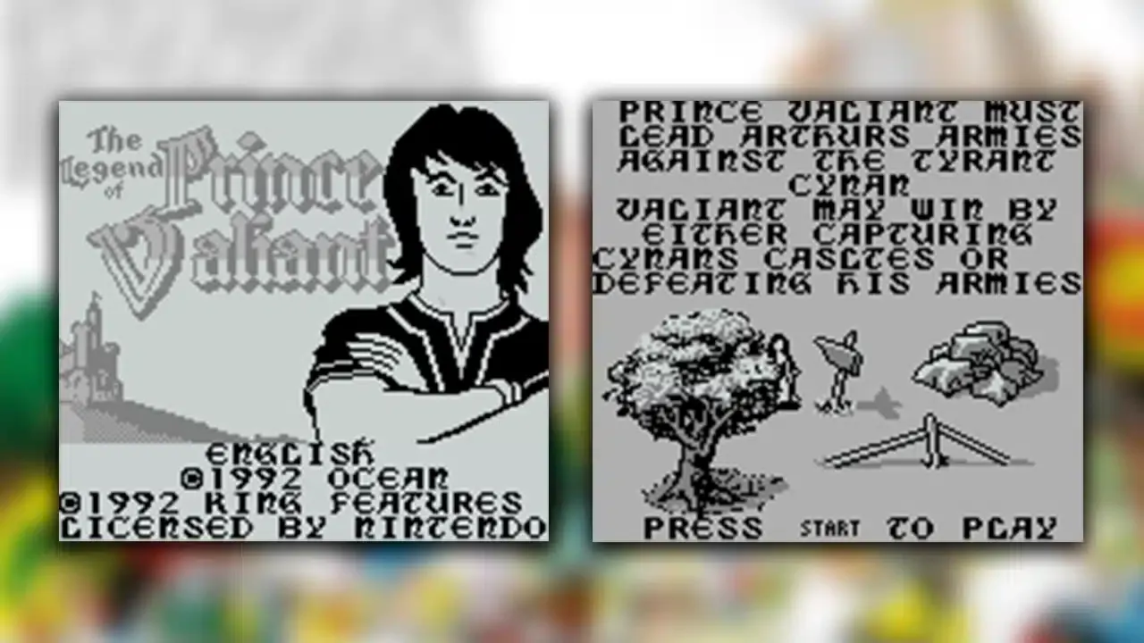 prince valiant opening screen