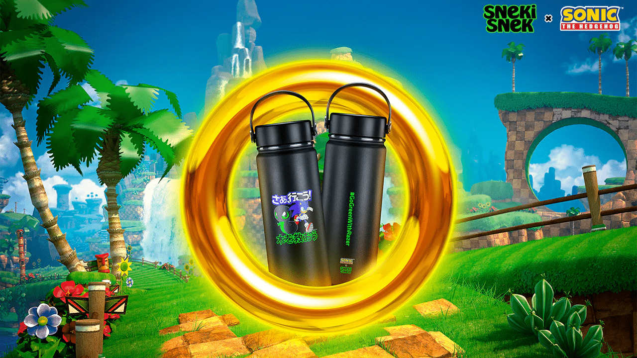 Sneki Snek x Sonic thermal bottle