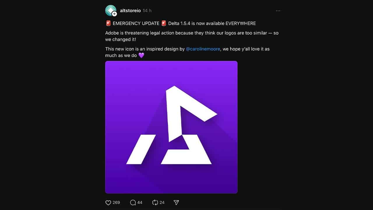 Delta logo change mentioned in Threads