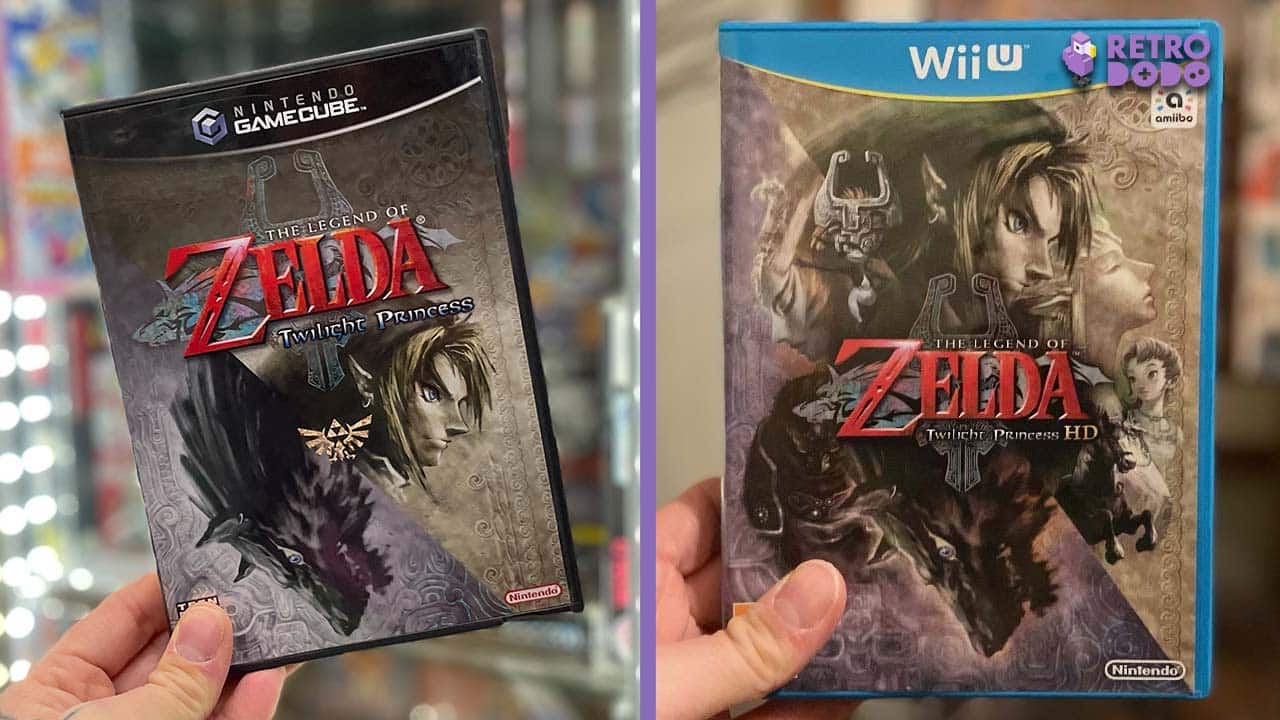 Seb's copies of Twilight Princess for the GameCube and Wii U