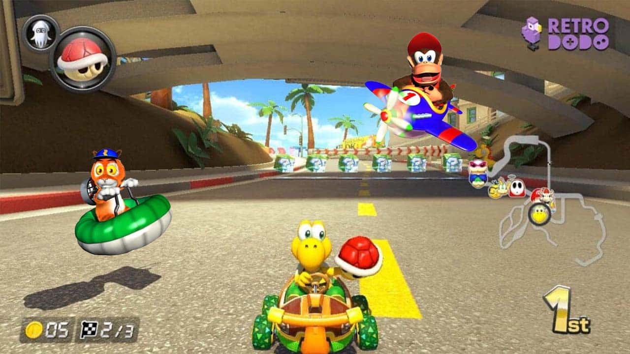 Koopa racing against Timber and Diddy Kong - Retro Dodo mock up for Mario Kart 9