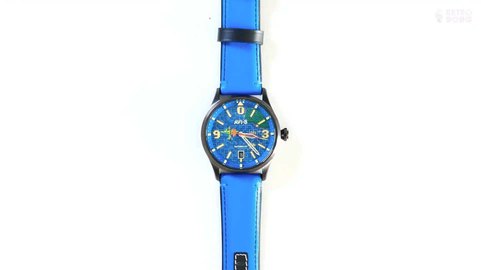 avi-8- 1942 watch blue strap