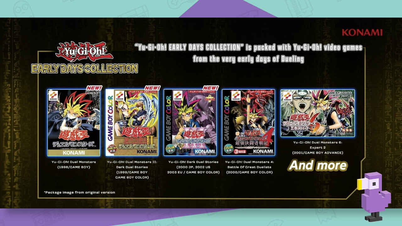 Yu-Gi-Oh Early Days Collection Revealed Games