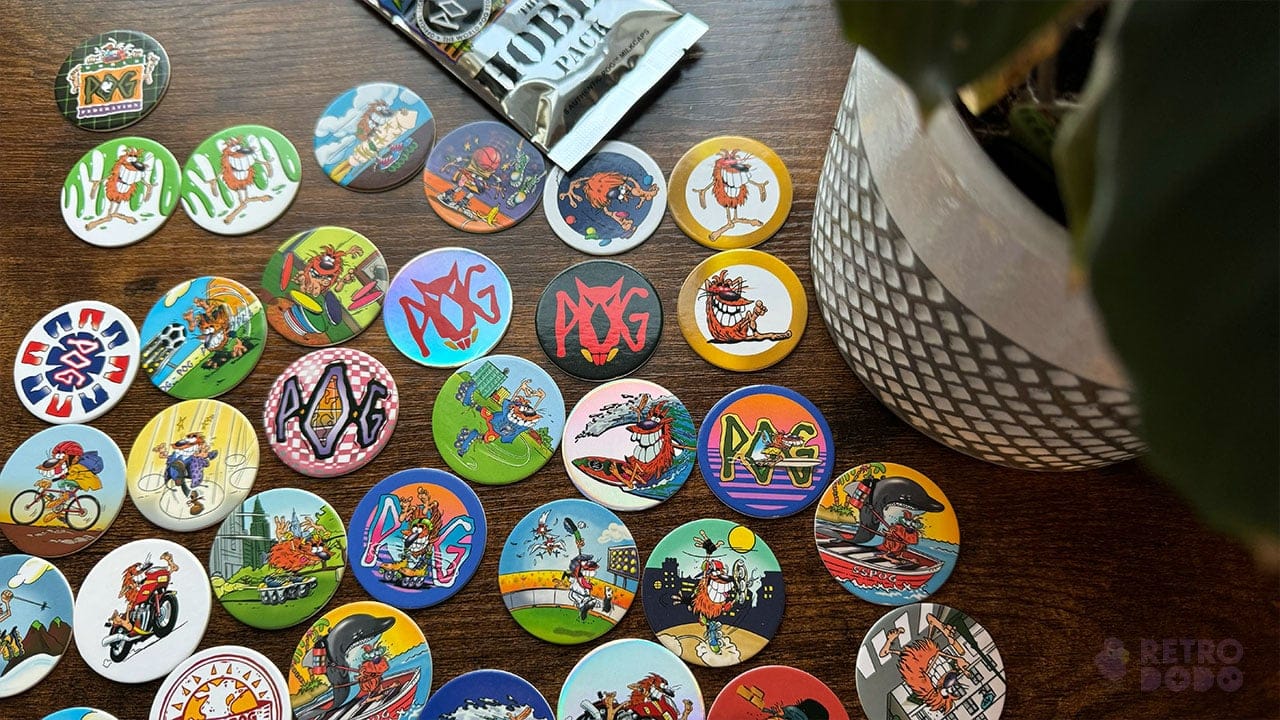 Pogs on Seb's desk from an aerial view