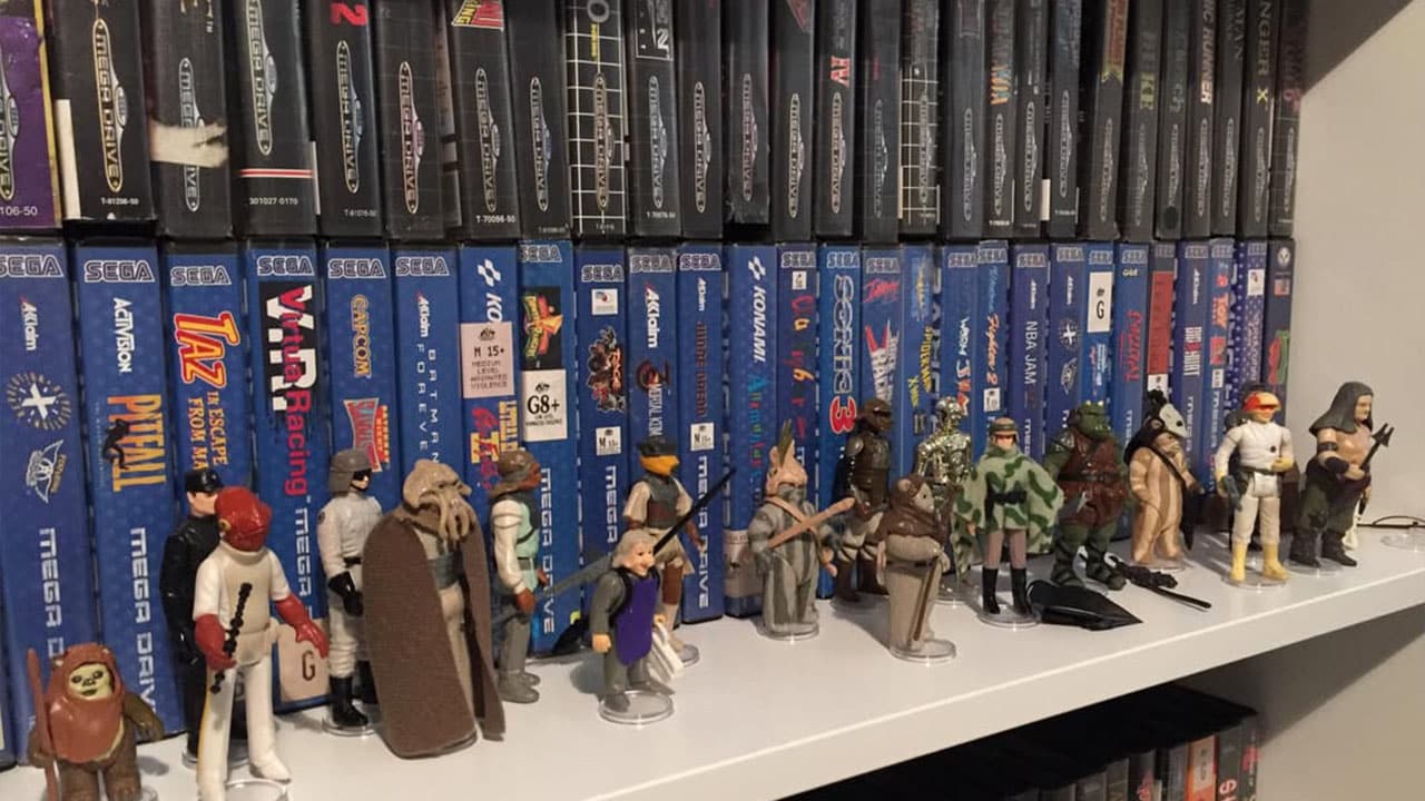 Sega games and star wars figures