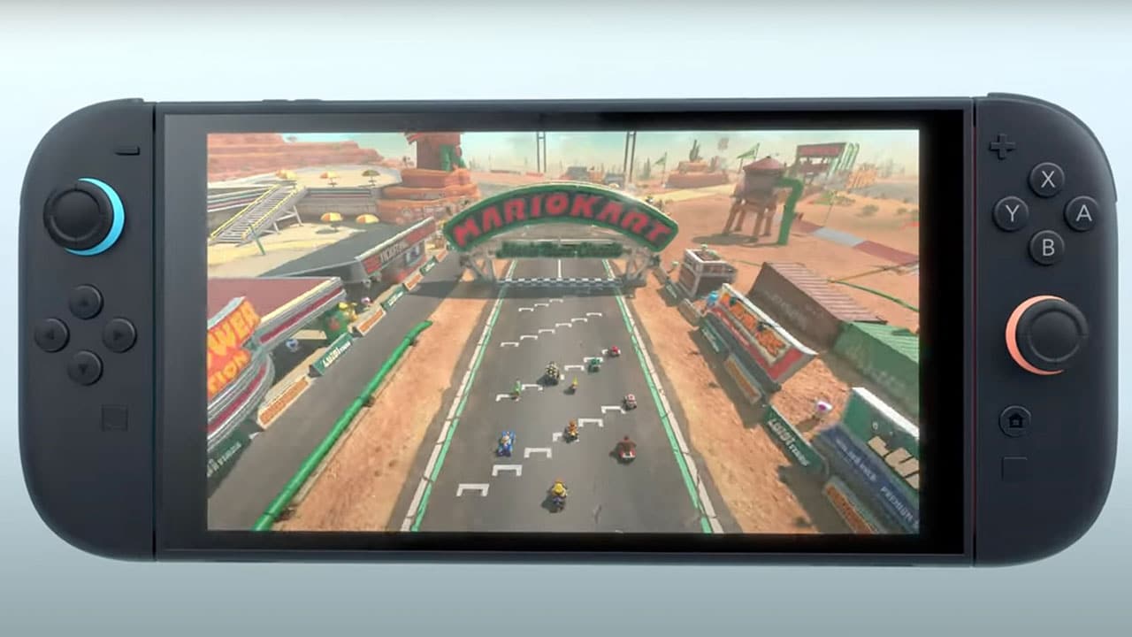 A shot of 24 starting lines in the new mario kart game