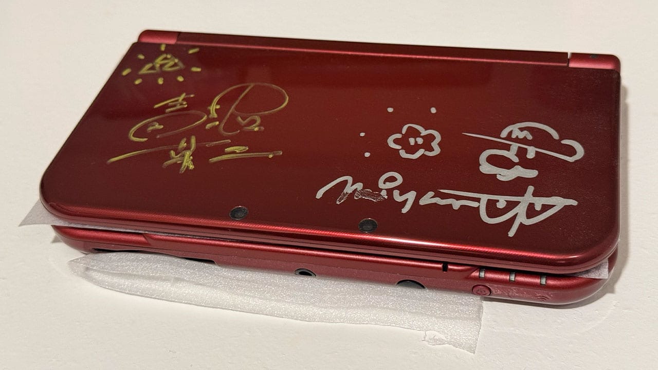 A signed Nintendo 3DS