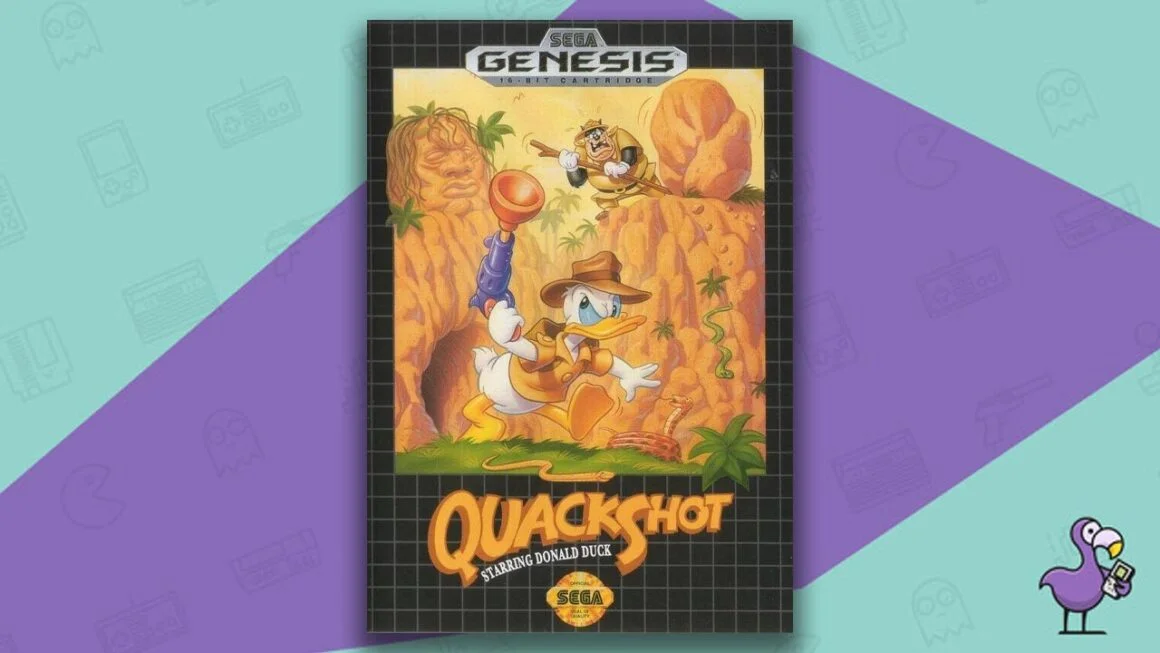 Best Sega Genesis Games - Quackshot starring Donald Duck game case cover art