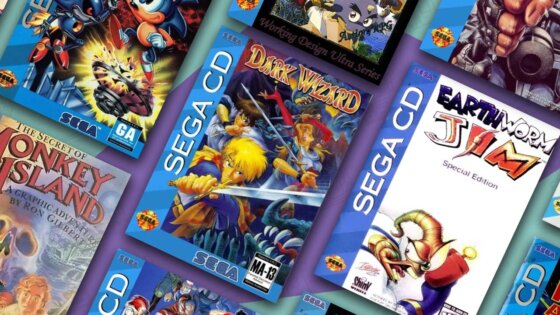 A selection of Sega CD game cases on the Retro Dodo background