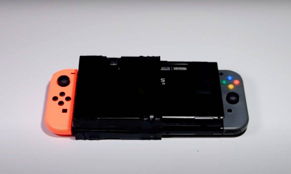 Folded Nintendo Switch DS console