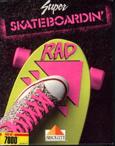 best Atari 7800 games - Super Skateboardin' front cover 