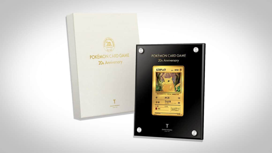 gold plated pikachu card