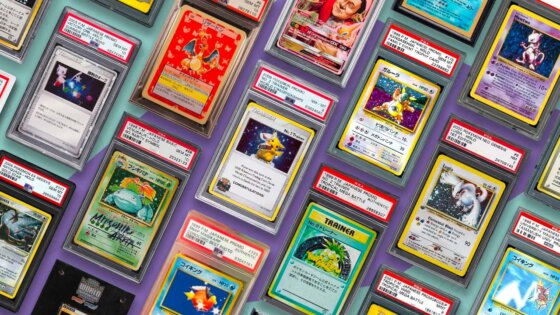 a selection of rare Pokemon cards on the Retro Dodo background
