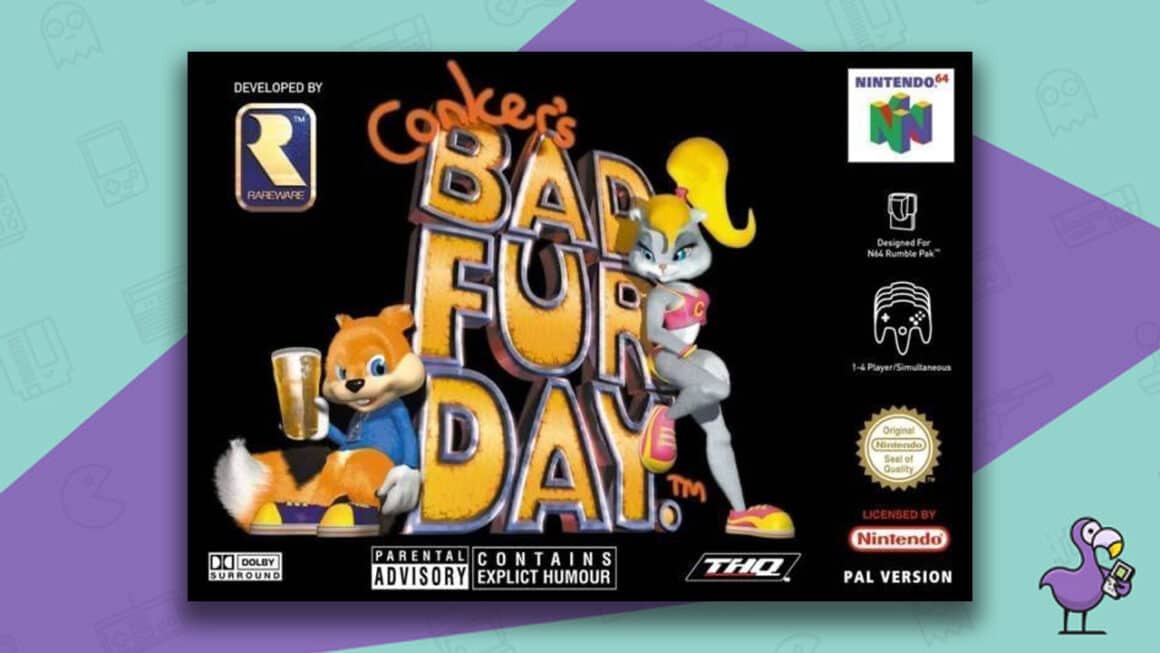 Rare N64 games - Conker's Bad Fur Day game case
