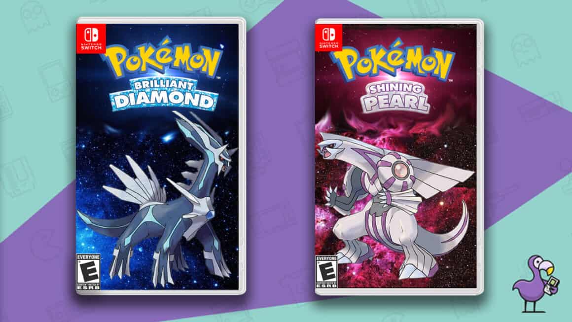 All Pokemon Games In Order - Pokemon Brilliant Diamond & Shining Pearl game cases