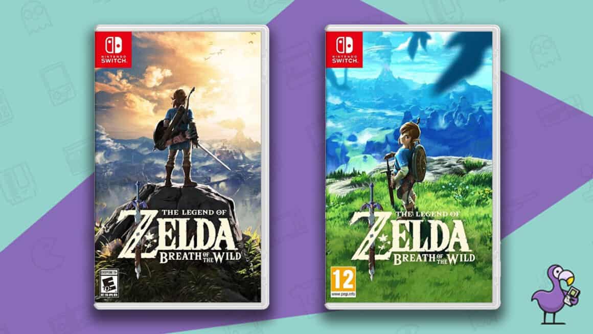 Best Zelda Games - The Legend of Zelda Breath of the Wild game cases for Nintendo Switch. 