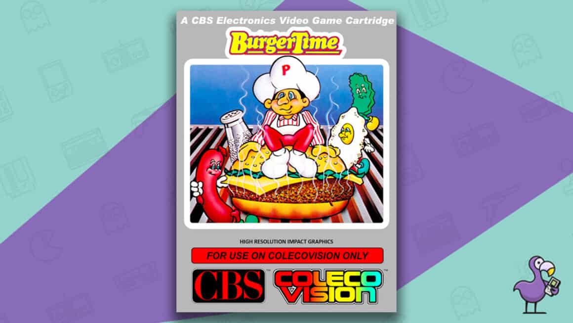 Best Colecovision Games - BurgerTime game case