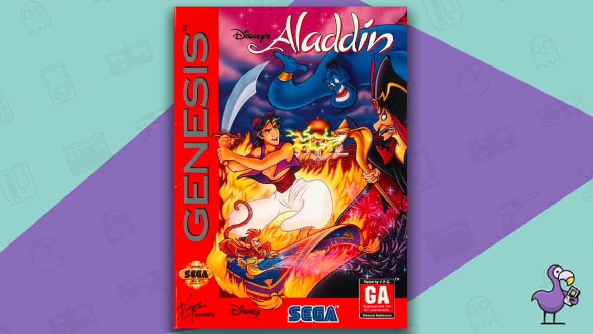 Best Sega Genesis Games - Disney's Aladdin game case cover art