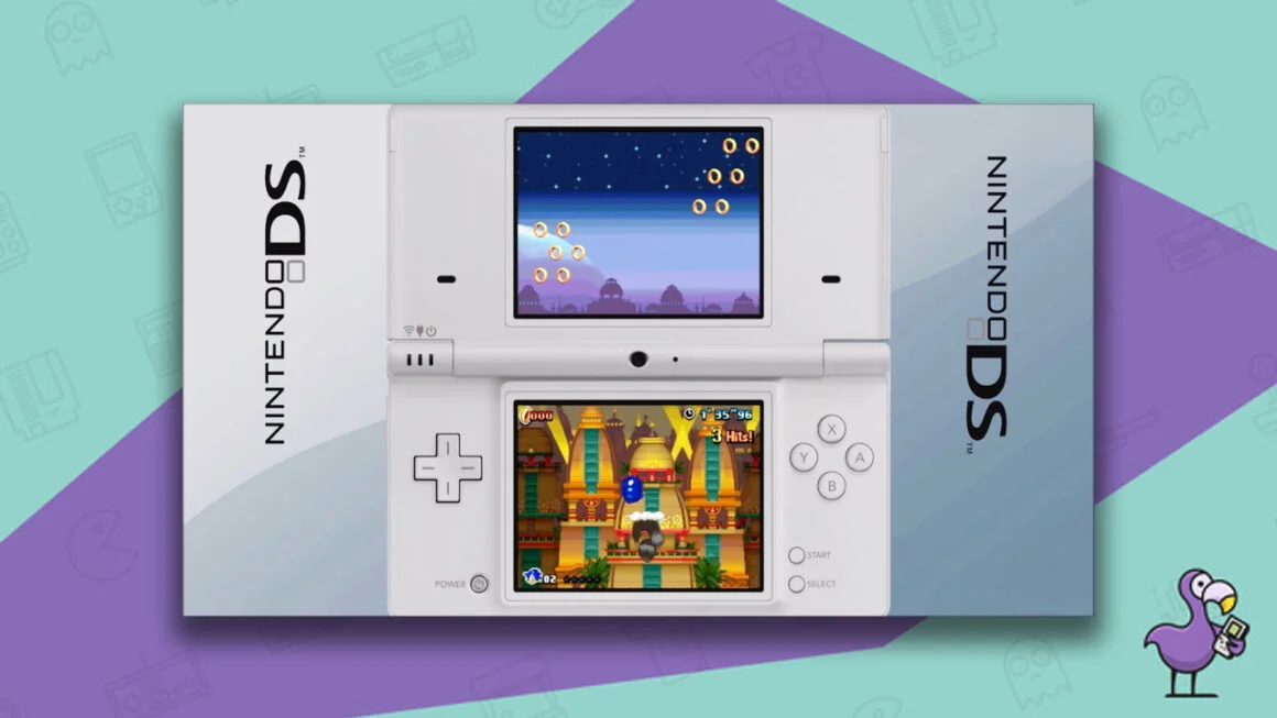 RetroArch Nintendo DS game screen on a DS skin