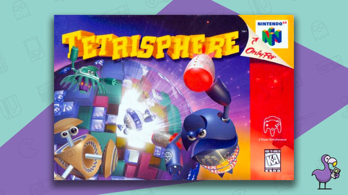 Best Tetris Games - Tetrisphere N64 game case